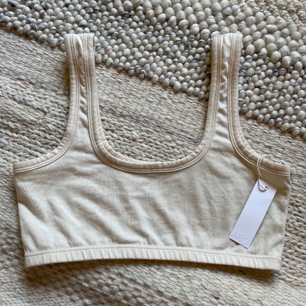 Shop Arq Wide Strap Bra Natural